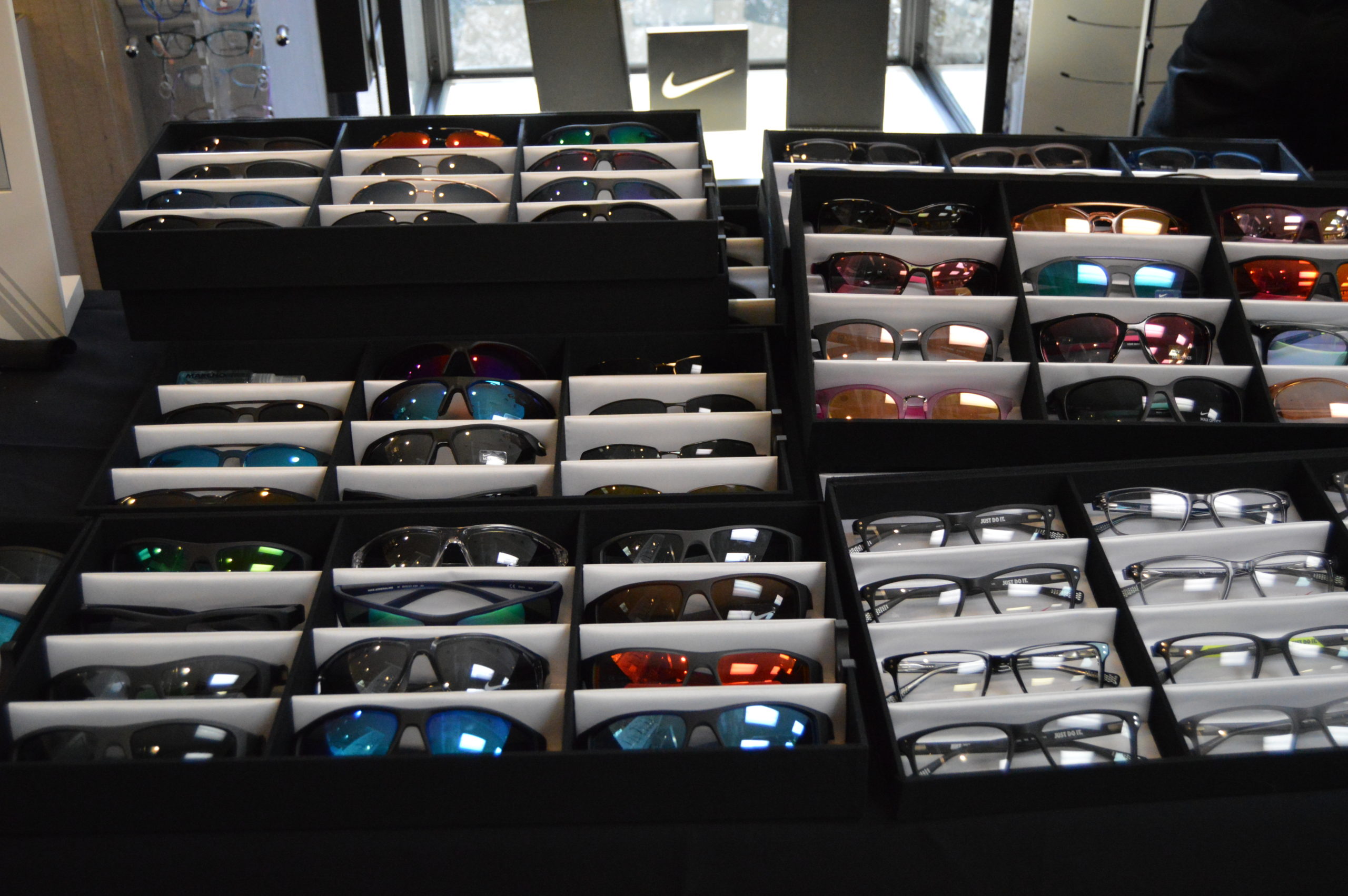 Several dozen Nike brand frames are shown from the 2020 Trunk Show.