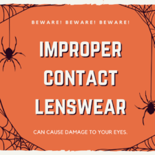 Beware! written on orange background with spiderwebs